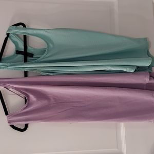 Apana Purple and Green Tank Tops